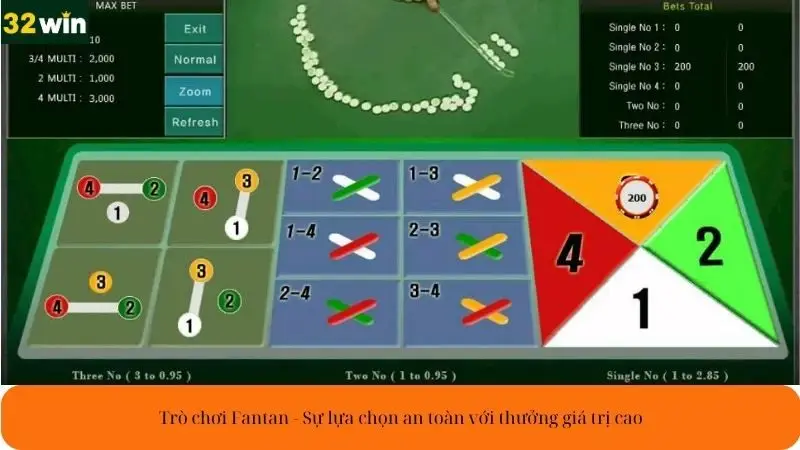Trò chơi fan-tan sự lựa chọn an toàn với thưởng giá trị cao