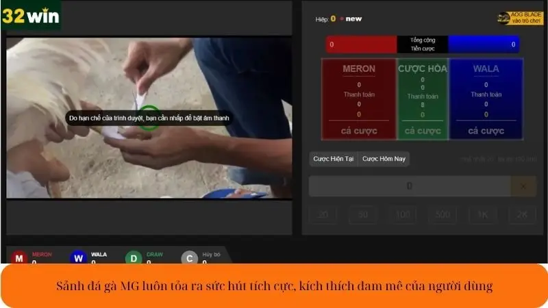Sảnh đá gà MG luôn tỏa ra sức hút tích cực, kích thích đam mê của người dùng