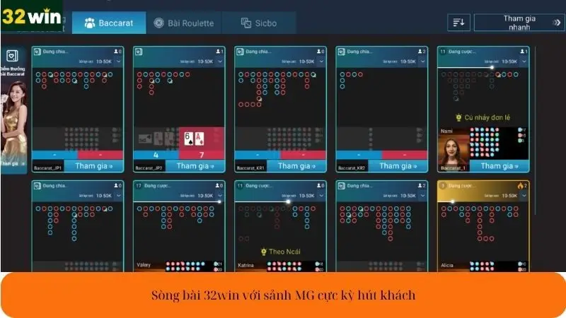 Sòng bài 32win với sảnh MG cực kỳ hút khách